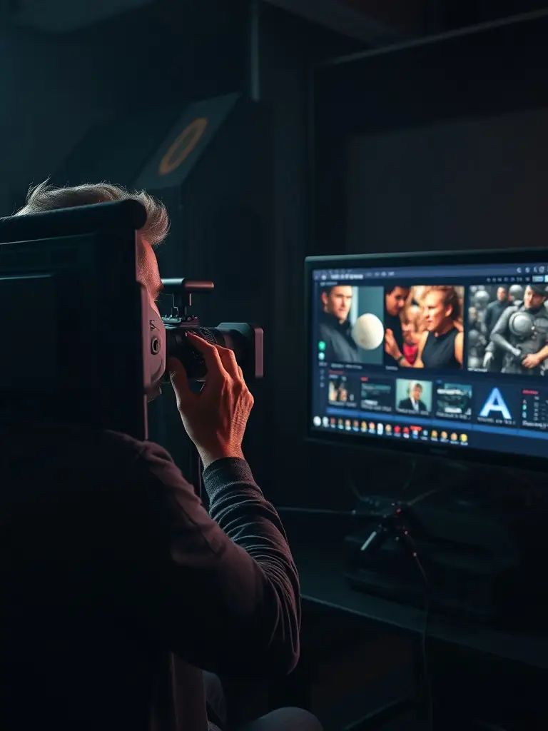 A colorist grading footage on a professional monitor, showcasing OVEXA SOLS LIMITED's color correction and visual enhancement services.
